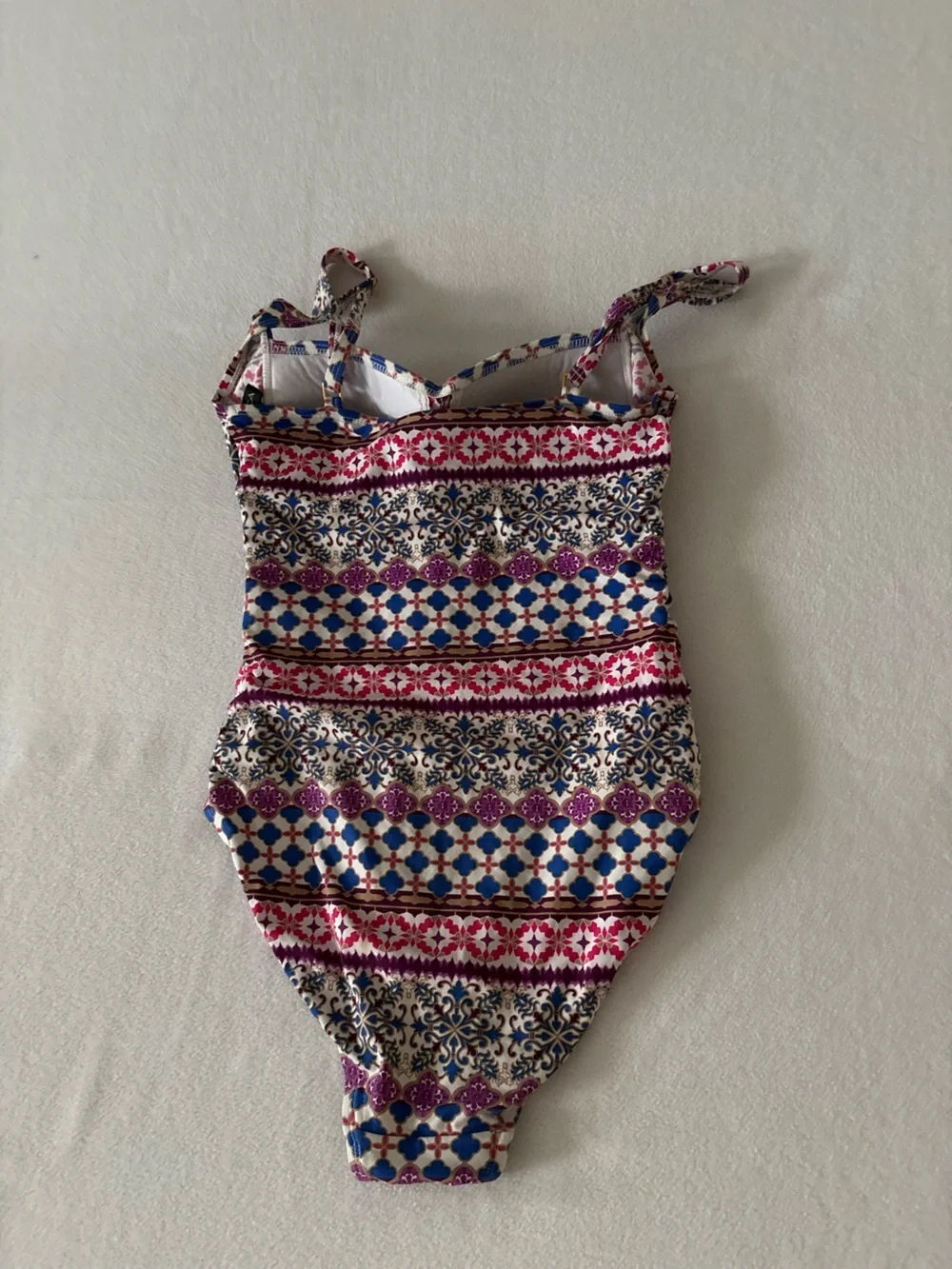 La Blanca One-Piece Swimsuit in Pink, Blue & Cream Mosaic Print